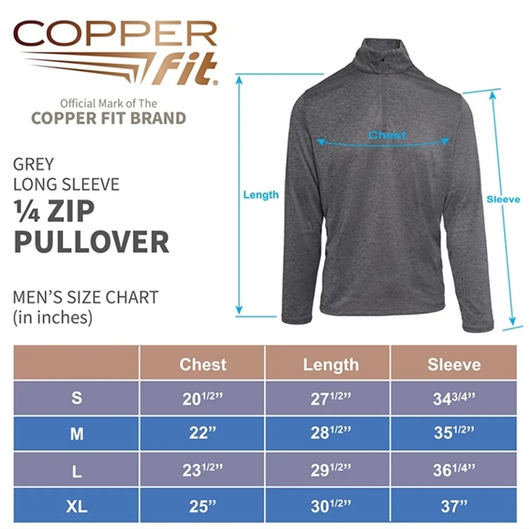 Men's Copper Fit Quarter Zip Shirt - Picture 10 of 13